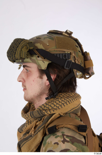 Waylon Crosby Army Pose A details of uniform head helmet…